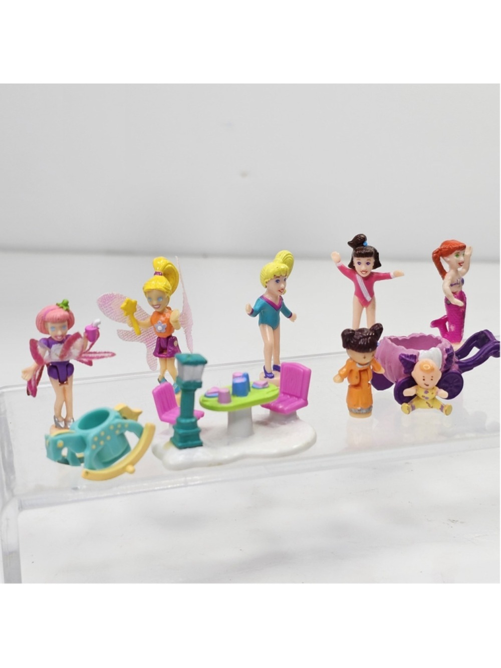 Vintage Polly Pocket Replacement Parts Lot 10 Pcs Mini Figures Accessories